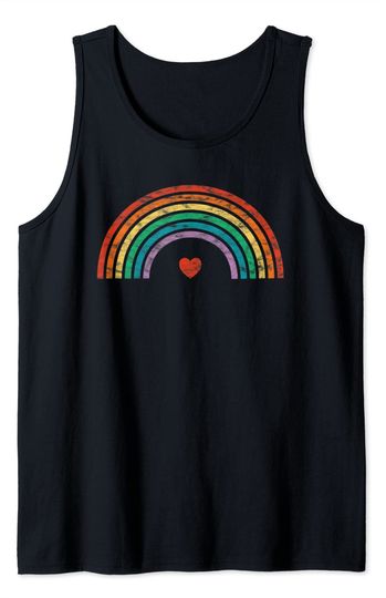 Femboy Pride Flag Tank Top Retro Rainbow Vintage Pride LGBTQ
