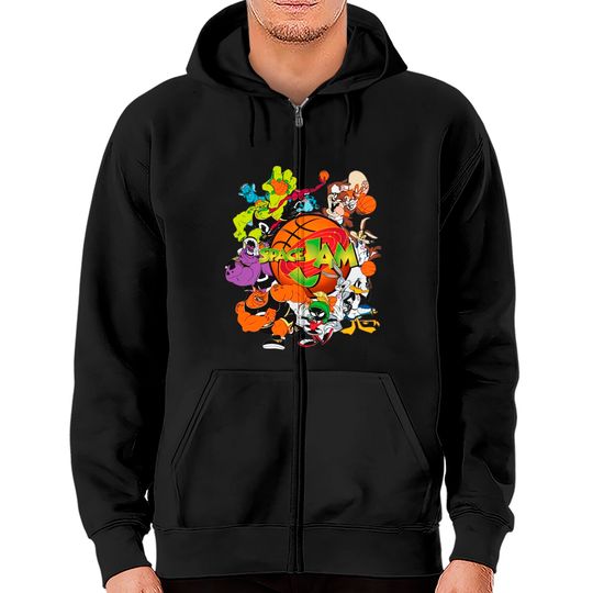 Space Jam Tune Squad Marvin & Bugs Bunny Teenage Zip Hoodie New Clothes Black