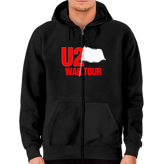 U2 War Tour Vintage 1983 Black Concert Zip Hoodie