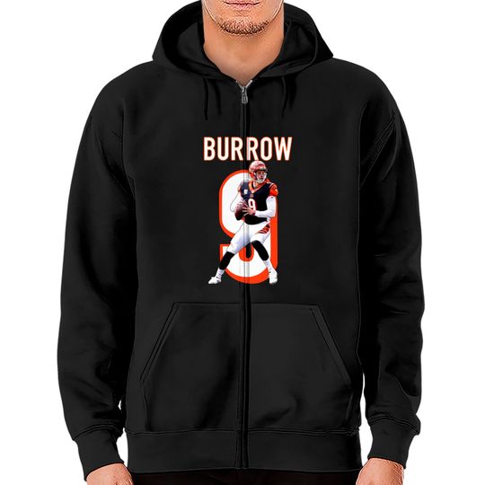 Cincinnati Bengals Joe Burrow Black Men Zip Hoodies