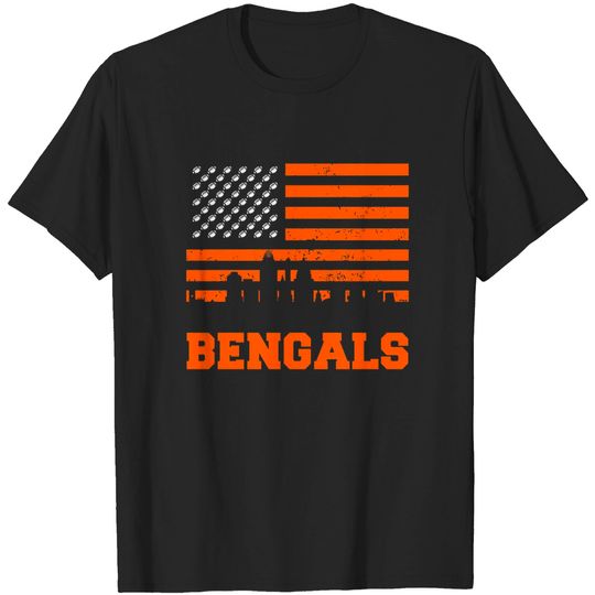 Bengals - Bengals Flag American - Bengals Football  Active T-Shirt