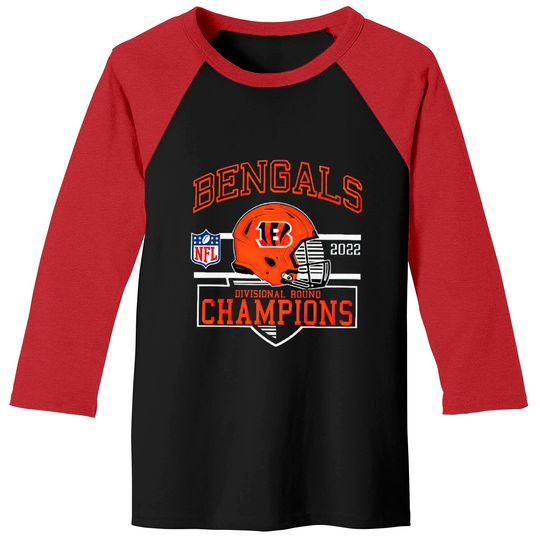 Cincinnati Bengals 2021 AFC Champions Baseball Tees, Cincinnati Bengals Signatures Baseball Tees