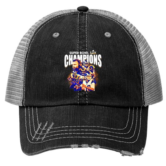 Los Angeles Rams Superbowl Champions Trucker Hats, Los Angeles Rams Winner Playoffs Trucker Hats