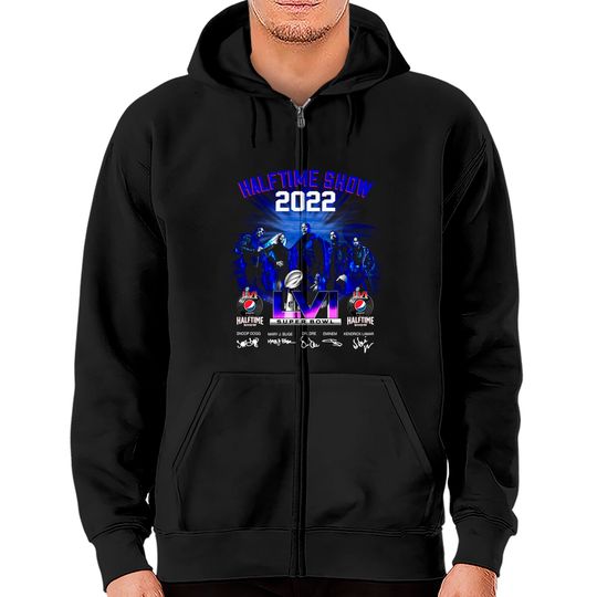 Halftime Show 2022 Super Bowl Lvi Signatures Zip Hoodies