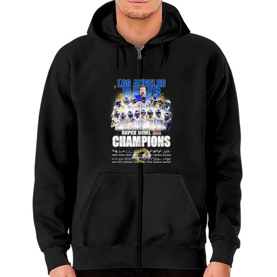 LA Rams Super Bowl LVI 2022 Champions Zip Hoodies