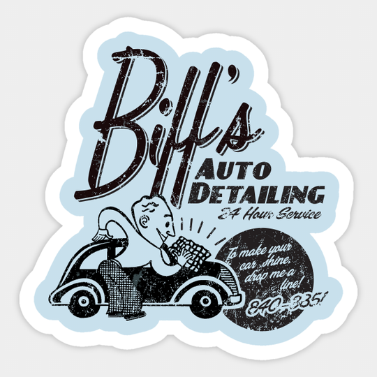Biffs Auto Detailing - Back To The Future - Sticker