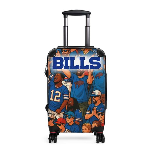 Buffalo Football Team Bills Suitcase, Travel Bag, Sports Team Suitcase, football Fan Gift