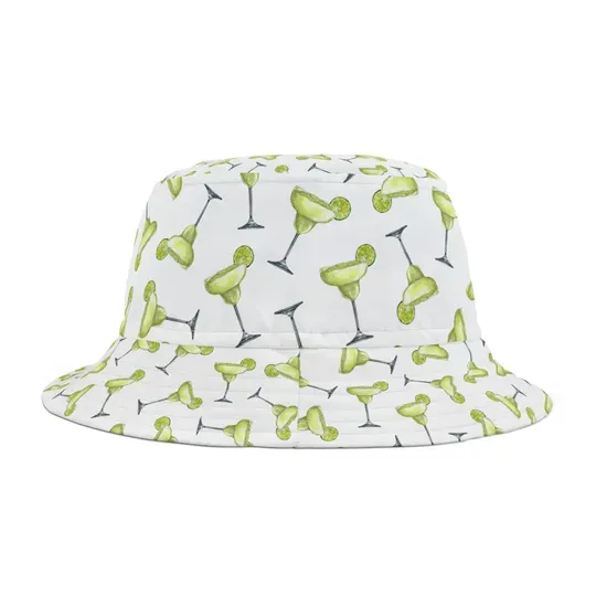 Margarita Bucket Hat, Alcohol Lover Gift, Beach Vacation Hat,