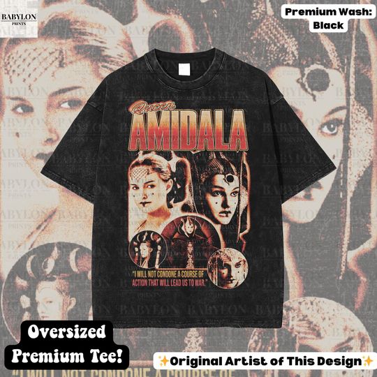 Oversized Queen Amidala Star Wars T-Shirt | Disney Star Wars Graphic Tee | Padme Amidala Naboo Shirt