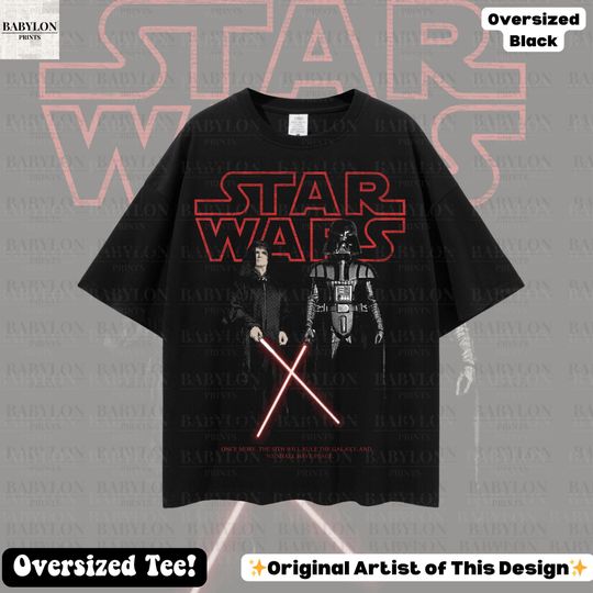 Oversized Darth Vader T-Shirt with Emperor Palpatine and Anakin Skywalker