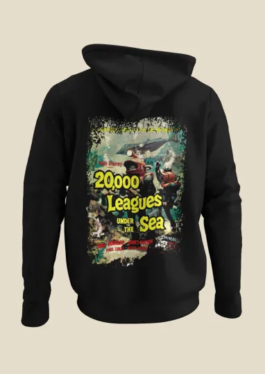 20000 Leagues Under the Sea (1954) - Movie Poster inspired Unisex Black Hoodie