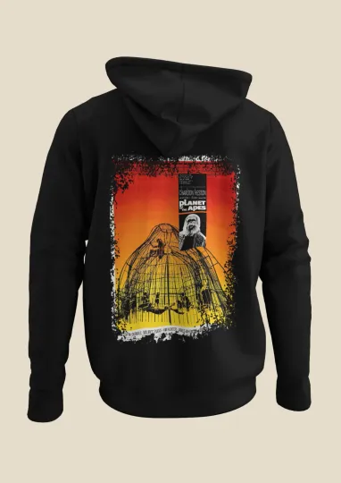 Planet of the Apes (1968) - Movie Poster inspired Unisex Black Hoodie