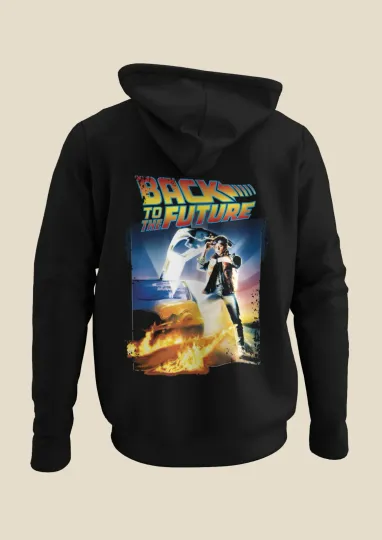 Back to the Future - Movie Poster inspired Unisex Black Hoodie