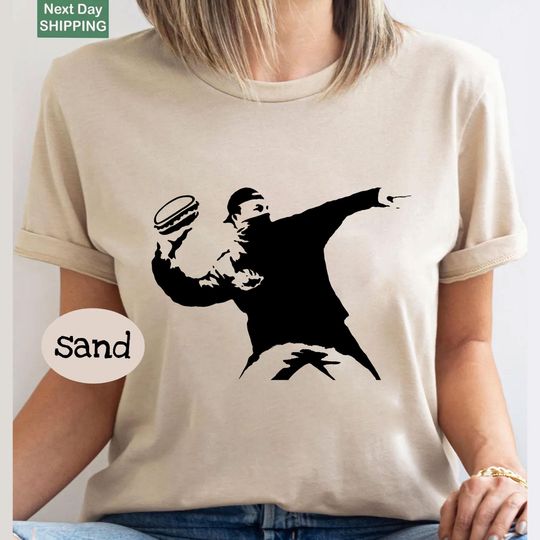 Banksy Inspired DC Sandwich Thrower Shirt - Anti-Trump Washington Resistance Tee