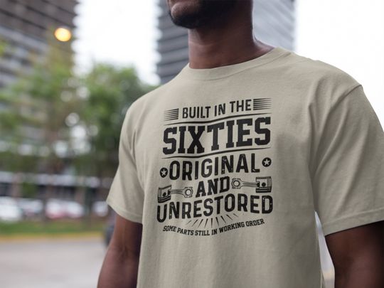 Birthday Biker 1960s T-Shirt, Unrestored Motorcycle Vintage Tee