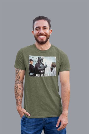 Funny Star Wars T-Shirt with Darth Vader and Princess Leia Artwork for Men and Women