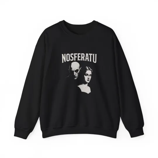 Nosferatu Crewneck Sweatshirt, Vintage Horror Apparel