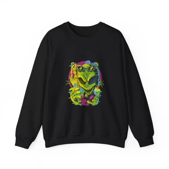 Fun Monster Graphic Sweatshirt, Cozy Crewneck for Teens, Halloween