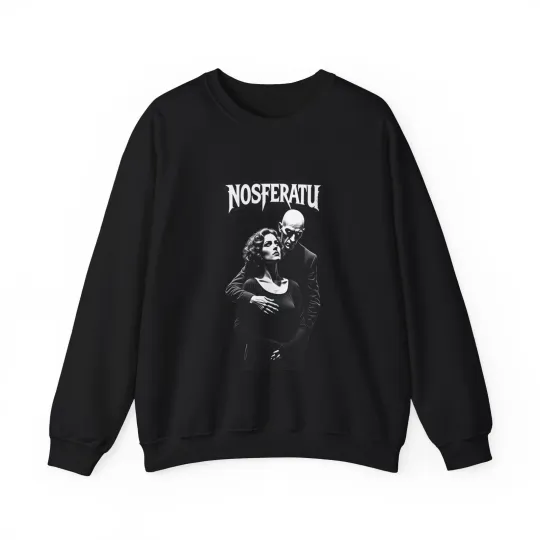 Nosferatu Vintage Horror Crewneck Sweatshirt, Unisex Pullover