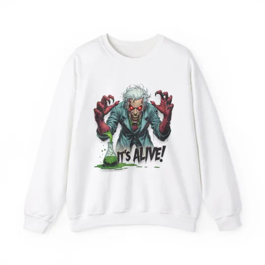 Terrifyingly Fun Halloween Sweatshirt, Unisex Horror Crewneck, Spooky Fashion