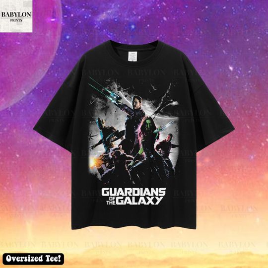 Oversized Guardians of the Galaxy T-Shirt, Retro Character Shirt