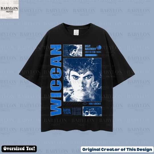 Oversized Wiccan Billy Maximoff T-Shirt, Agatha All Along, Marvel Wandavision