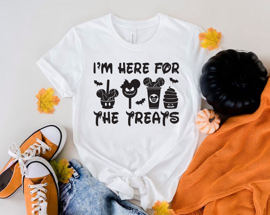 I'm Here For The Treats Halloween Disney T-Shirt, Mickey Halloween Snack Shirt