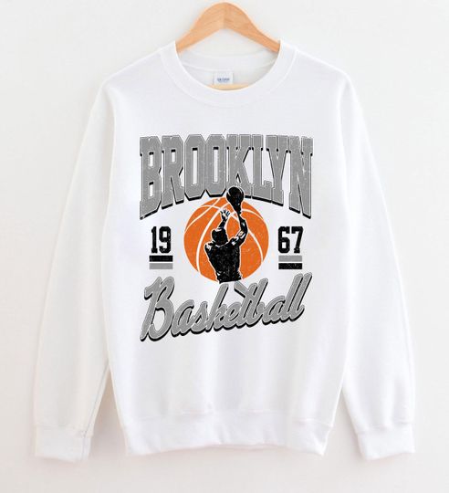 Brooklyn Basketball Sweatshirt, Retro 90s Basketball Sweatshirt, Brooklyn Fans Gifts, Basketball Game Day Sweatshirt