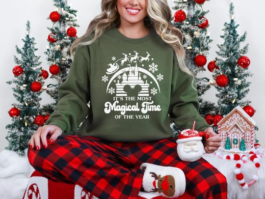 Disney Mickey Christmas Sweatshirt, Epcot Holiday Sweatshirt