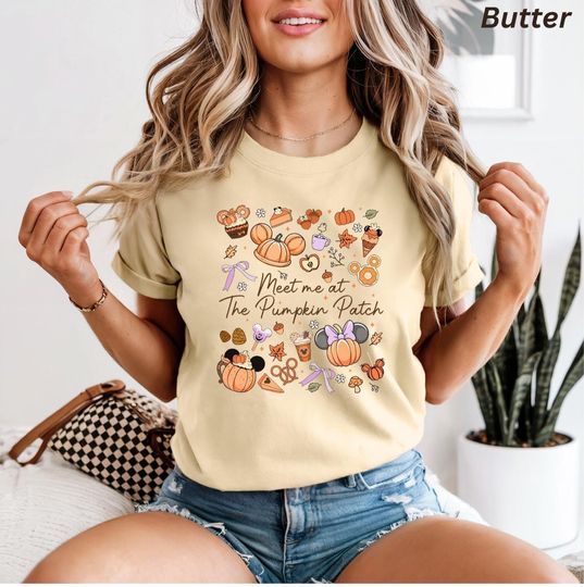 Meet Me At The Pumpkin Patch T-Shirt  Disney Fall Snacks T-Shirt