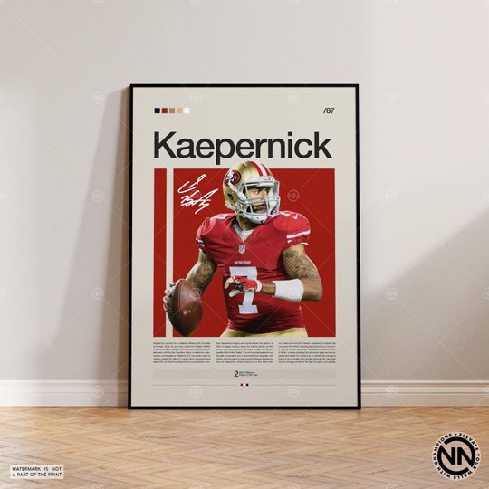 Colin Kaepernick Poster, San Francisco 49ers, football Poster, Sports Poster, football Fans, Football Poster, football Wall Art, Sports Bedroom Posters