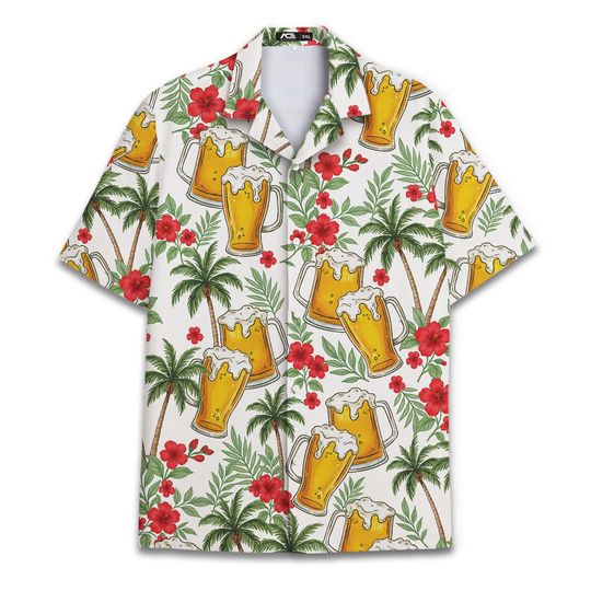 Funny Drinking Brezel Hawaiian Shirts For Men