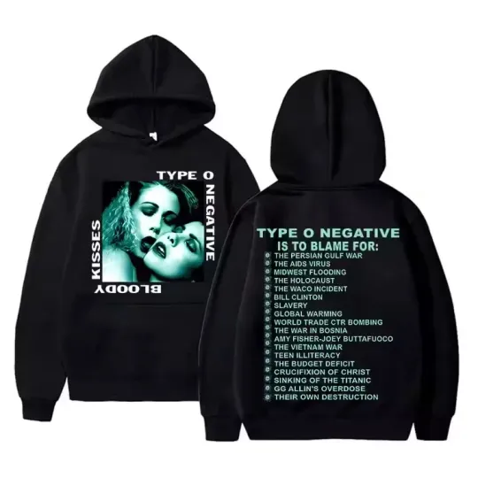 Rock Type O Negative 1993 Bloody Kisses Touring Hoodie Fan Gift