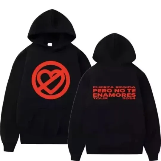Fuerza Regida Pero No Te Enamores Tour 2024 Hoodie Fan Double Sided