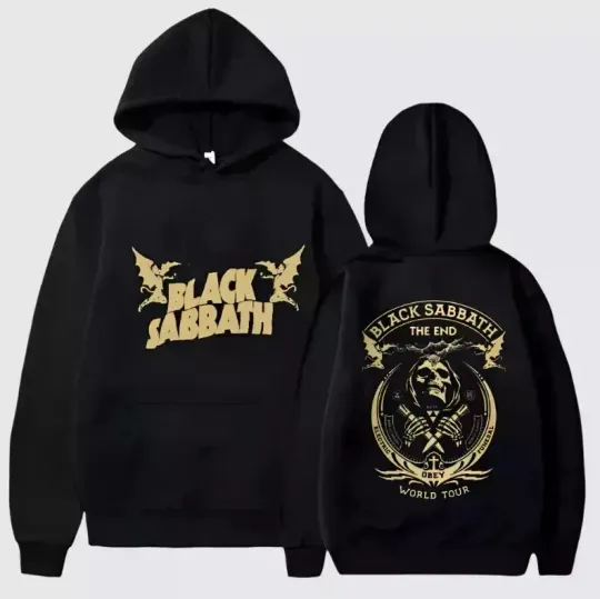 2 sided hoodie, Black Sabbath The End World Tour Hoodie