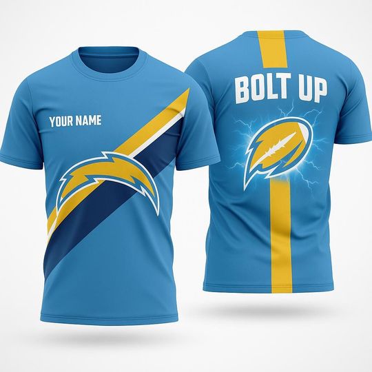 Custom Los Angeles Football Chargers 3D Shirt, Football Team Shirt for Fan