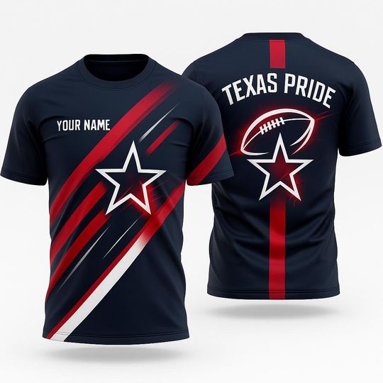 Custom Houston Football Texans 3D Shirt, Football Team Shirt for Fan