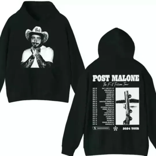 Post Malone trillion 2024 tour Hoodie