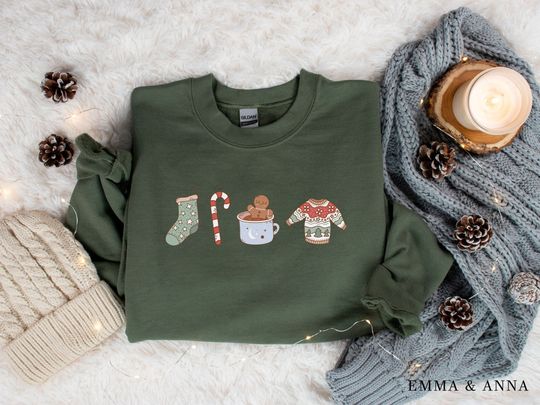 Christmas Sweatshirt,Gingerbread Sweatshirt, Xmas Shirt