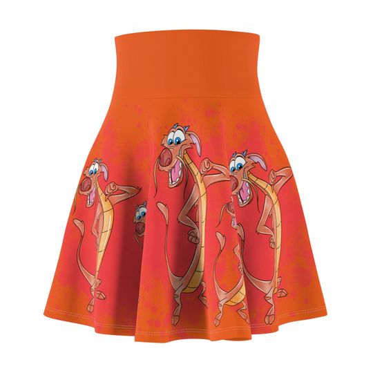 Orange and Red Wine and Dine Mushu Mulan 5k run  Half Marathon women's running run skirt