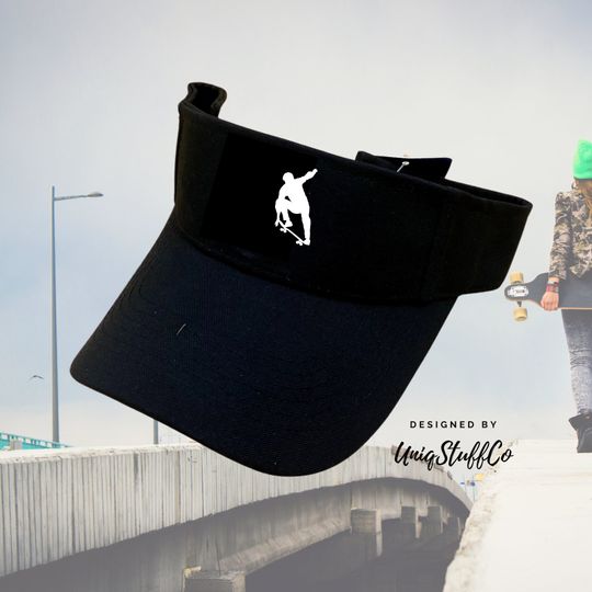 Skateboard Sun Visor Hat for Outdoor Wear, Embroidered, One Size