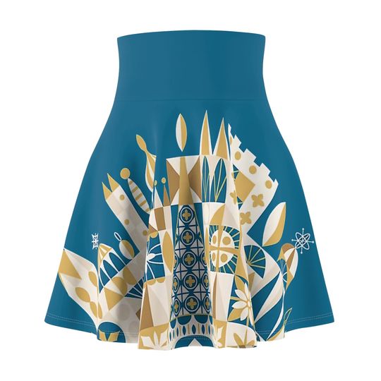 Teal blue Its a Small World Disneyland Half Dopey Challenge run skirt Marathon Weekend women's running run skirt