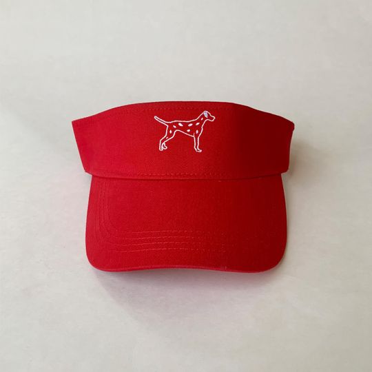 Dalmatian Outline Embroidered Visor dog Visor Embroidered Cotton Visor