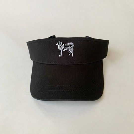Siberian Husky Embroidered Visor dog Visor Embroidered Cotton Visor