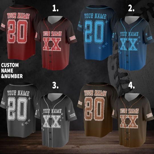 Personalized Music Tour Jersey, Printed Baseball Jersey, Concert Outfit, Brown Simple Jersey, Rapper Gift For Fan