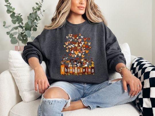 Disney Thanksgiving Sweatshirt, Disney Family Thanksgiving Sweatshirt, Mickey and Friends Fall, Disney Matching Thanksgiving Sweater