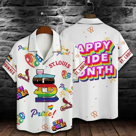 St. Louis Baseball Team Pride Celebration Hawaiian Shirt, Gift for Fan