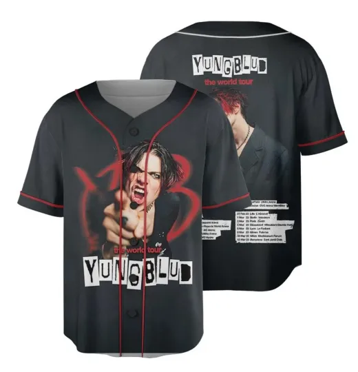 2025 Concert Dates Yungblud Idols World Tour Baseball Jersey 3D Unisex