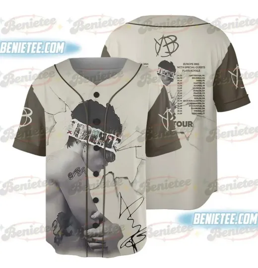 Yungblud Idols World Tour Jersey, 2025 Concert Dates Baseball Jersey 3D Unisex