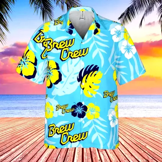 Milwauee Brew hawaiian shirt City Connect Team 2024 Brew Crew, Gift for Fan